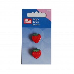 Strawberries Buttons 16 mm